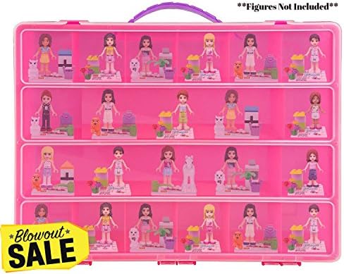 Princess Storage Case with Carrying Handle- My Princess Box Carrying Case Holds 100's of Tiny Toys, Great for Storing Little Pieces (Pink)
