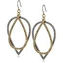 Lucky Brand Two Tone Pave Drop Earrings