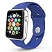 MoKo Apple Watch Band Series 1 Series 2, Soft Silicone Replacement Sports Band for 38mm Apple Watch 2015 & 2016 All Models, Royal BLUE (Not fit 42mm Versions)