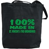 Canvas Tote Bag Black  100% Made In St. Vincent & The Grenadines  Country