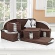 Richards Homewares Inc. 8090-8 BRWN- Micro Fiber 8pc Dnrwr Storage
