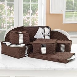 Richards Homewares Inc. 8090-8 BRWN- Micro Fiber 8pc Dnrwr Storage