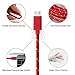 USB Cable, Boxeroo 10ft/3m USB 2.0 A Male to Micro USB Cable Braided, High Speed Charge and Data Sync Micro Charger Compatible for Samsung, HTC, Motorola, Nokia, Android and More(Red, Rose, Orange)
