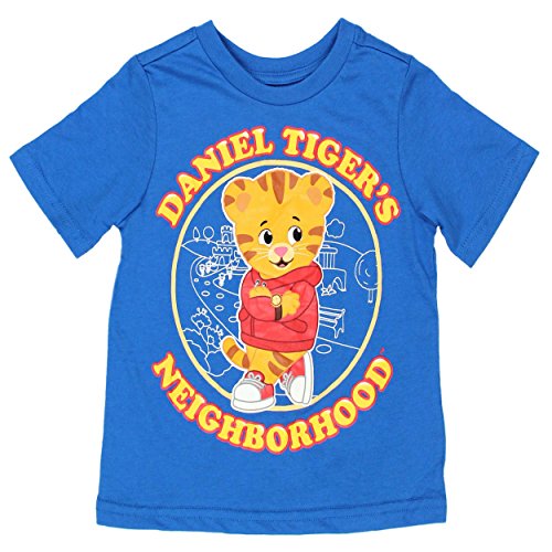 Daniel Tiger's Neighborhood Little Boys Short Sleeve Tee (2T, Daniel Blue)