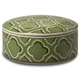 HomArt Quatrefoil Porcelain Round Box