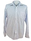 Michael Kors Plaid Dress Shirt (Blue Dawn, 15.5 32/33)