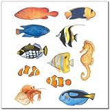 Review Instant Murals IMD237 / Instant Murals 11 Under The Sea Wall Transfer Stickers - Tropical Fish