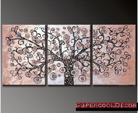 Modern Oil Painting on Canvas Stretched-framed - Wisdom Tree