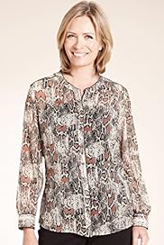 Classic Collection Snakeskin Print Chiffon Blouse