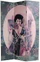 Unique Style Room Divider - 6ft. Hong Kong Beauty Chinese Girl Double Photo Image Floor Screen
