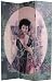 Unique Asian Poster Art Image Room Divider - 6ft. Hong Kong Beauty Chinese Girl Photo Photograph Printed Floor Screen