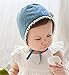Theplus Baby Girls Cute Denim Flower Soft Beanie Hat Infant Pilot Cap Denim