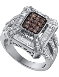 0.88ctw Brown Diamond Fashion Ring 14K White Gold