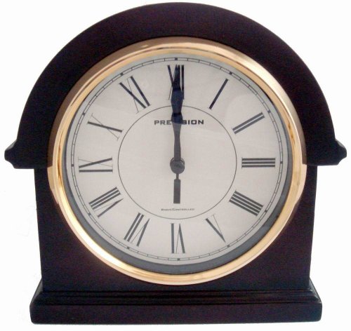 Peers Hardy Precision Radio Controlled Wood Mantel Clock, Mahogany Finish