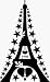Eiffel Tower Large Black Wall Decal