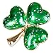 Prextex 12 Piece St Patrick's Beaded Shamrock Charmed Necklaces With Shamrock Pin