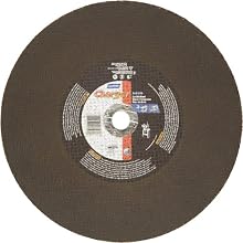 Norton Charger Large Diameter Stationary Saw Reinforced Abrasive Cut-off Wheel, Type 01 Flat, Zirconia Alumina and Aluminum Oxide, 1" Arbor, 14" Diameter x 1/8" Thickness (Pack of 1)