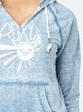 Roxy Women’s Pacific Flats 2 Pullover Hoodie Sweatshirt-Blue