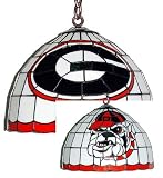 Georgia Bulldogs UGA Stained Glass Ceiling Light
