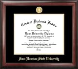 Sam Houston State University Gold Embossed Diploma Frame