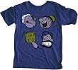 Popeye Happy Faces Light Navy T-Shirt Tee