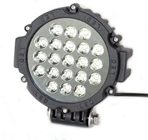 Unionlux 2pcs 7" 63w Round LED WORK LIGHT off road fog driving roof bar bumper SPOT 4WD TRUCK (Black)