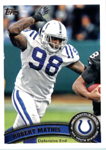 2011 Topps Football Card # 26 Robert Mathis - Indianapolis Colts - NFL Trading Card in a Protective Case!