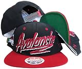 Colorado Avalanche Black/Red Two Tone Plastic Snapback Adjustable Plastic Snap Back Hat / Cap