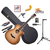 Taylor Limited-Edition 12-Fret Grand Concert Cutaway Acoustic-Electric Guitar Bundle with Taylor Hard Case, Levy's Leather Strap, Tascam TC-1S Solar Tuner, 10-Foot Cable, Humidifier, Pick Card, Stand, Strings, String Winder, and Polishing Cloth