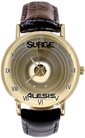 Alesis Surge 13 Inch Crash Cymbal Custom Unisex Stainless Steel Leather Strap Watch Angie Res