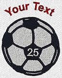 Personalized custom embroidered soccer ball ladies t-shirt