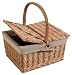Nantucket Bike Basket CompanySteps Beach Collection Rectangle Picnic Bike Basket with Quick Release (Natural, Adult)