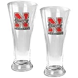 Nebraska Cornhuskers Set of Two 16oz Pilsner Glasses