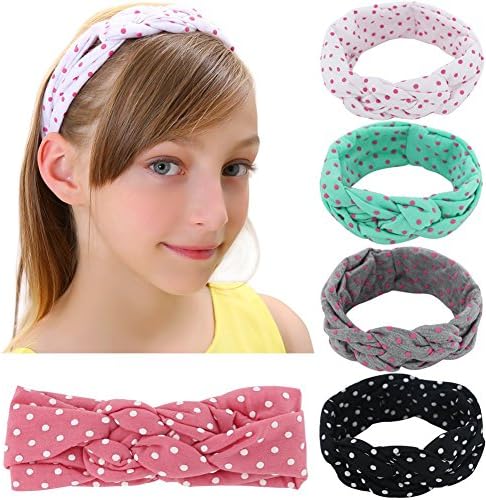 QingHan Baby Girl Newest Turban Headband Head Wrap Knotted Hair Band