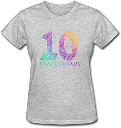 NikiJun Women's The Painted Logo Of The 10th Anniversary Short Sleeve T shirt XL