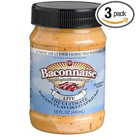 J&D's Baconnnaise Bacon Flavored Spread, Lite, 15-ounce jar (Pack of 3)