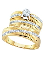 0.40CTW DIAMOND MICRO PAVE TRIO SET