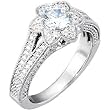 Platinum Diamond Engagement Ring - 1.17 Ct.