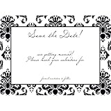 Save the Date Invitation White/Black 25ct