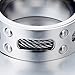 COOLSTEELANDBEYOND Man’s Stainless Steel Ring Wedding Band with Steel Cables and Screws 10mm(20a)