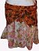 Kariza Authentic Indian Vintage Beautiful 2 Layers Long Silk Skirt/dress #520 Mini Silk Best Quality 100 Way to Wear
