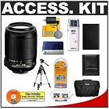 Nikon 55-200mm f/4-5.6G ED IF AF-S DX VR [Vibration Reduction] Zoom Nikkor Lens + Nikon SLR Gadget Bag + Spare EN-EL9 Replacement Battery + 57-inch Tripod - Accessory Kit for Nikon D40, D40x & D60 Digital SLR Cameras
