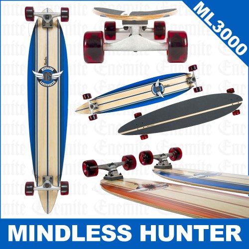 Mindless Hunter Longboard, Blue - 44 X 9