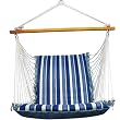 Algoma 1500-135142 Hanging Soft Cushion Chair, Palm Stripe Blue