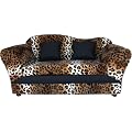 Fantasy Furniture Wave Sofa, Leopard