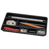 (Price/EA)Drawer Tray,7Cmpmnt,Break Resistant Plastic,16x9x1-1/2,BK
