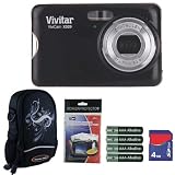 Vivitar Vivicam VX029 10.1MP 2.7IN. LCD Black HD Digital Camera Plus 4GB Accessory Kit