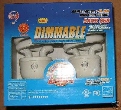 160 DIMMABLE Compact Fluorescent Light Bulbs! LOT OF 160 Lamps 15w = 75w ULAmerica Model: SDS15-2P UL Listed 1100Lumens 8000 Hrs Life Energy Star