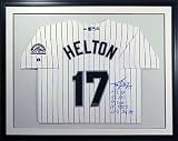 Todd Helton Colorado Rockies Framed Autographed White Home Jersey with Inscription