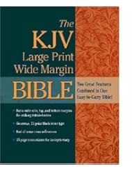 Book: Large Print Wide Margin Bible-KJV - Hendrickson Publishers